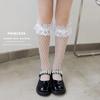 Children Girl Calf Sock Lace Lolita White Black Color Knee High Sock for Kids Girl Summer Fishnet Mesh Sock Clothes Accessories
