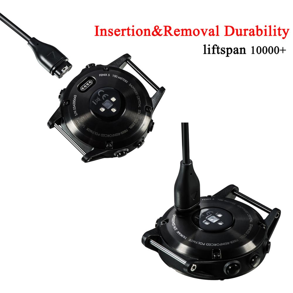 Charging Cable For Garmin Venu SQ 2 2S Forerunner 55/935/945 LTE Vivomove 3s Vivoactive 3/4/4s Charger For Fenix 5/5S/5X 6/6S/6X