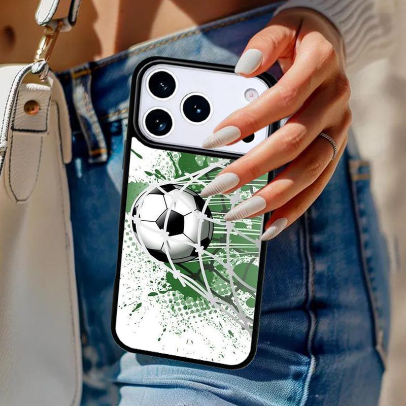 Football Soccer Ball Phone Case For iPhone 17 Air 14 15 13 12 Max Cover For Apple 14 15 16 16e 11 Pro Max Plus Coque