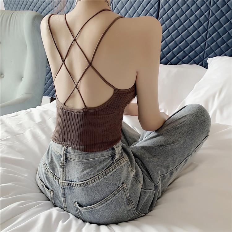 Спортивный бюстгальтер с бретельками для женщин, сексуальный, крест-накрест, для йоги, бега, занятий спортом в спортзале, фитнеса, майки