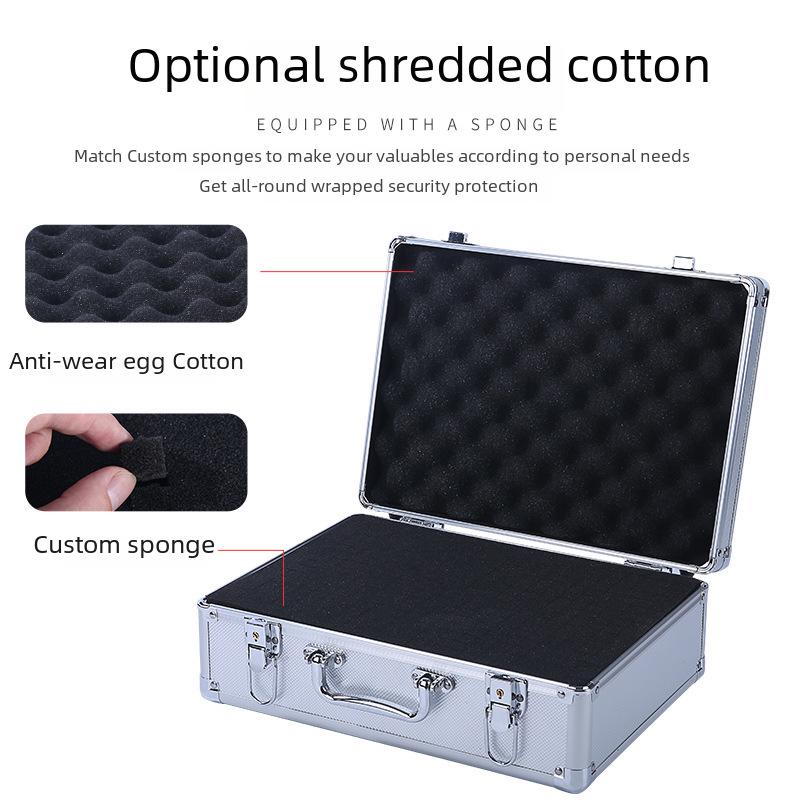 Портативный ящик для инструментов из алюминиевого сплава с замком для хранения оборудования, документов и наличных денег