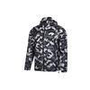 Camouflage Pattern Loose Zip-Up Long Sleeve Jacket Men Outerwear Black BV2980-010