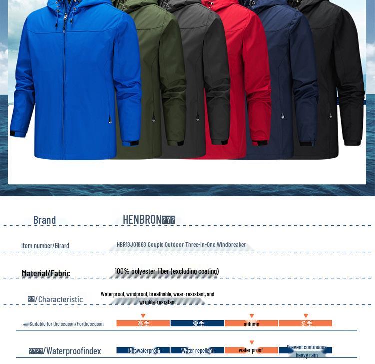 Men's Windproof Waterproof Spring/Autumn Jacket, Customizable Logo, Team Uniform