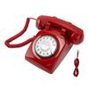 Ретро вращающийся телефон старомодный винтажный стационарный телефон с механическим звонком динамик для дома офиса отеля красный 