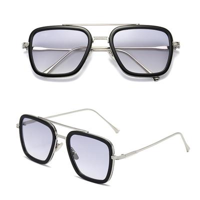 Oculos мужские очки унисекс женские квадратные железные солнцезащитные очки солнцезащитные очки ретро стиль Тони Старка уникальные