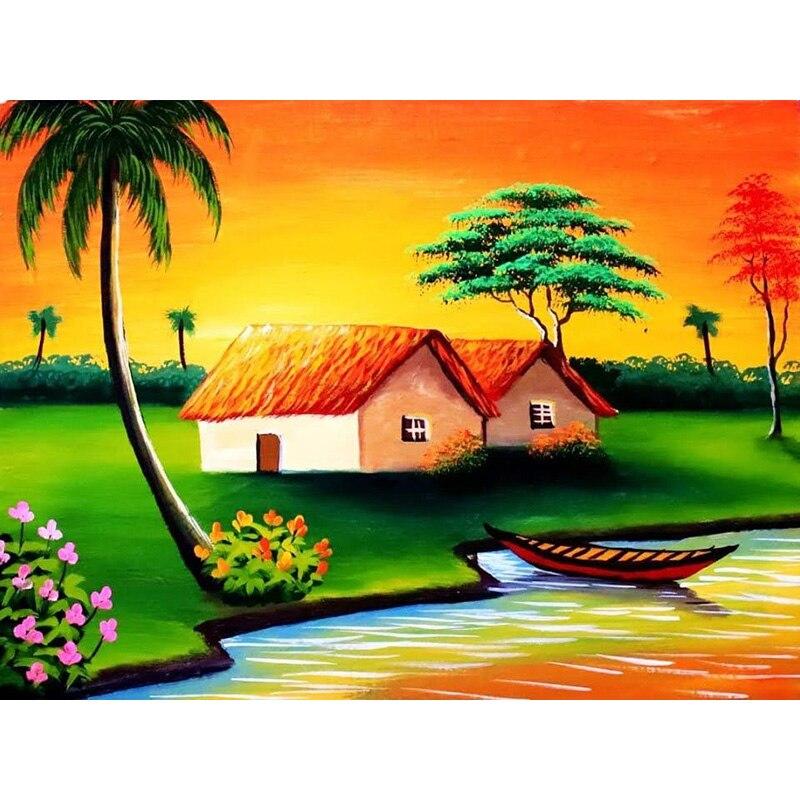 Новый DIY 5D алмазная живопись пейзаж дерево Алмазная вышивка пейзаж вышивка крестом полная круглая дрель домашний декор художественный подарок