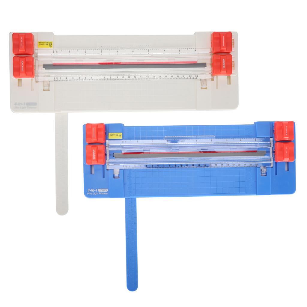 Резак для бумаги 4 в 1, портативный фототриммер с роликами, точками, прямой волнистой линией биговки