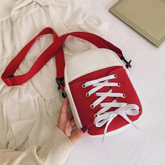 Женская холщовая сумка через плечо, повседневная маленькая сумка через плечо, холщовая сумка через плечо с дизайном обуви