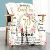Cute Red Panda With Flower Customized Name Customize Your Name Blankets Cozy Soft Lightweight Allseason Multipurpose Customize Your Name Blanket For