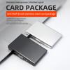 Портативный классический держатель для кредитных карт из нержавеющей стали, мужской тонкий анти-защитный держатель для карт, женский кошелек с RFID, металлический корпус