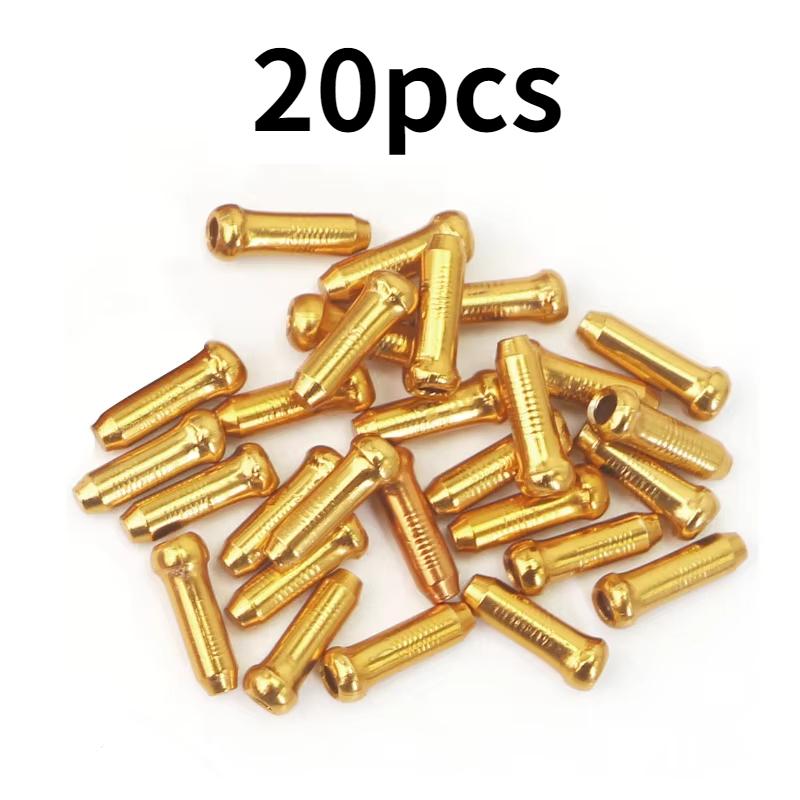 20PCS Bike Shift Brake Cable End Caps MTB Road Bike Shift Brake Inner Cable End Cap Aluminum Alloy End Cap Derailleur Wire Tips