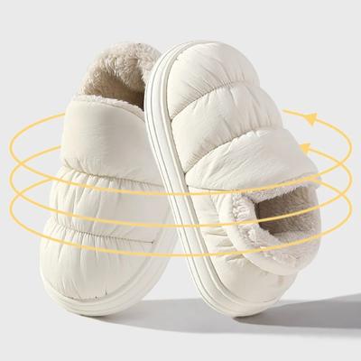 Модный дом Пушистые тапочки-ботинки Женские Зимние Теплые Меховые Плюшевые Домашние Комнатные Тапочки Забавные Плоские Шлепанцы Мужские