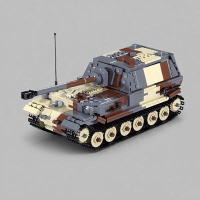 MOC Креативный Военный Истребитель Танков Фердинанд Слон Строительные Блоки DIY Сборная Игрушка для Детей Подарок на День Рождения Мальчика Украшение