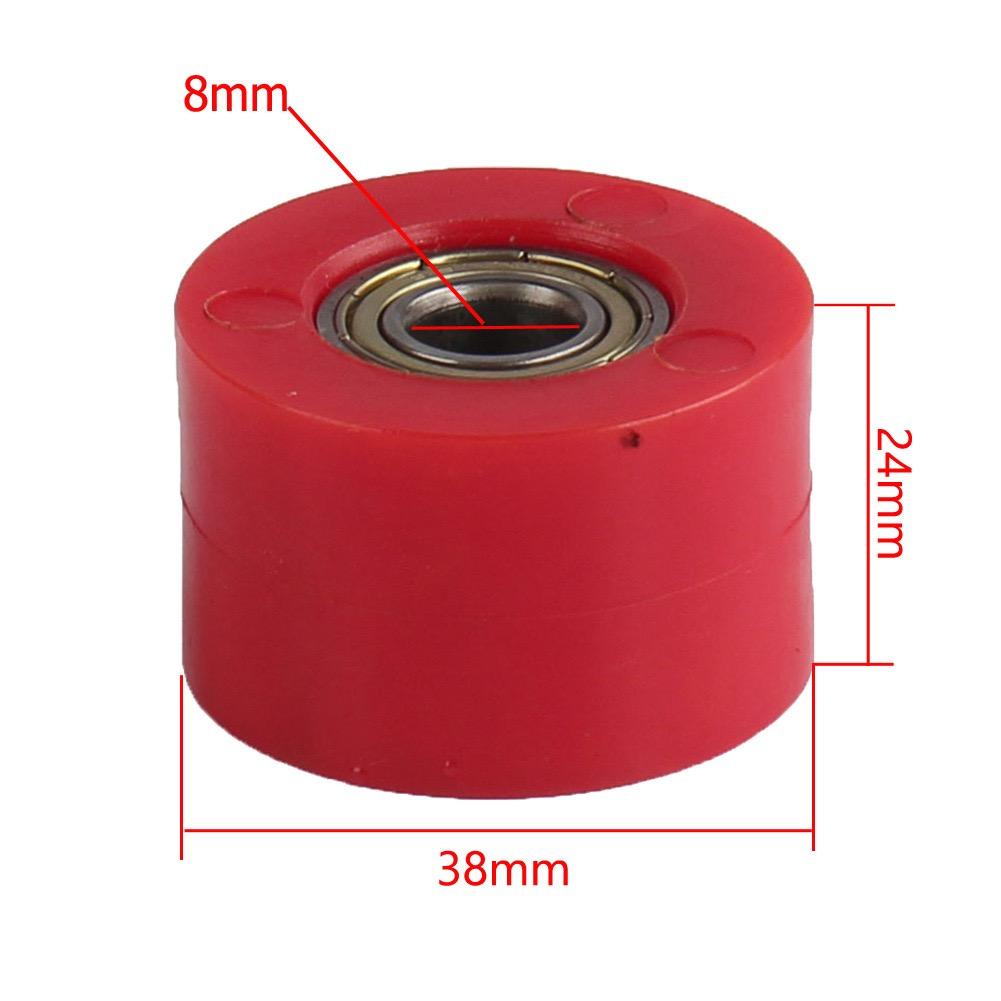 1PC 8mm/10mm Universal Motorcycle Chain Roller Tensioner Pulley, Chain Guide Wheel for Dirt Pit Street Bike ATV