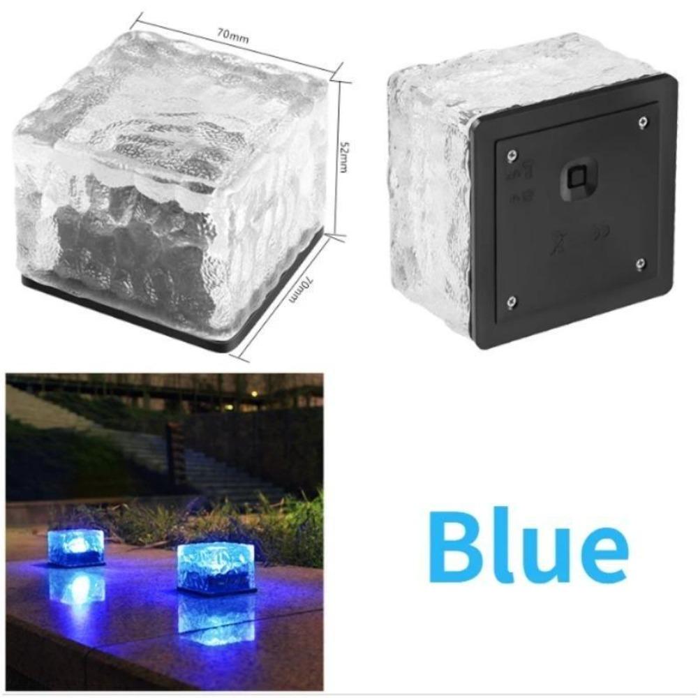 3 шт., наружная водонепроницаемая садовая дорожка, пол, стеклянный солнечный кубик льда, кирпичная брусчатка, камень, ландшафтный светодиодный светильник для фестиваля