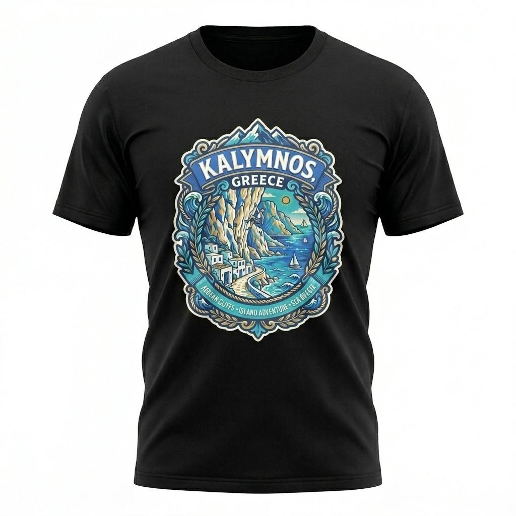 Kalymnos Greece Aegean Island Graphic T-Shirt Unisex Travel Tee