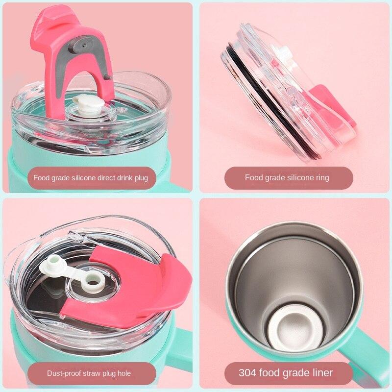 Big Mac Frost Cup Нержавеющая сталь 40 унций Изоляционная чашка с ручкой Большая емкость Чашка для воды Офисная соломенная чашка