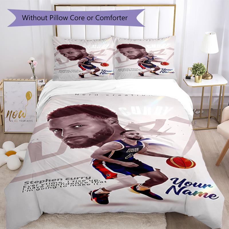 Golden State Inspiration Curry Customize Text Bed CoverBed Suitable for Decorate room Breathable Duvet Cover Bedroom Decor