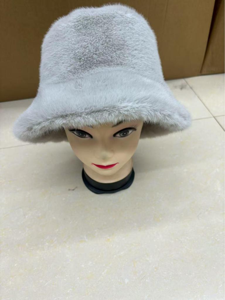 Thickened Faux Mink Fur Mongolian Bucket Hat with Ear Protection for Autumn & Winter