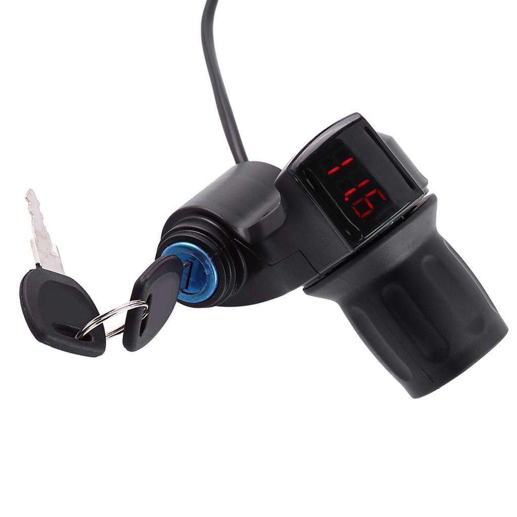 12В 99В Электровелосипед Скутер Половина Рукоятки Руля Газа Светодиодный Дисплей Ключ Замок