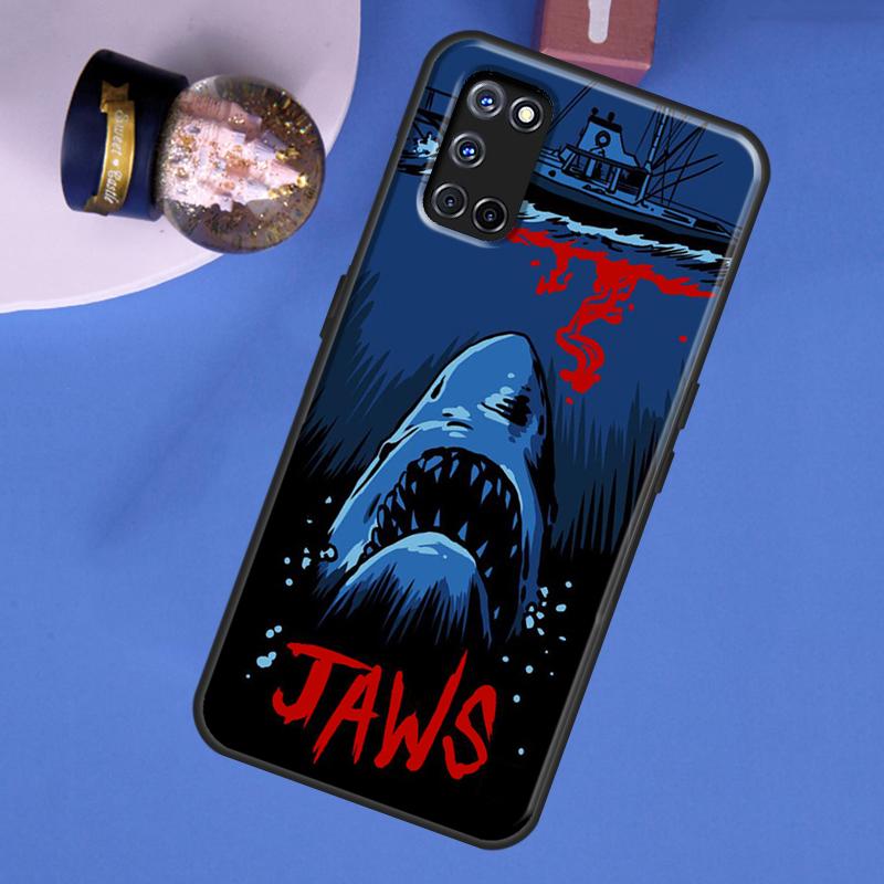 Jaws 1975 Movie Poster Phone Case For Oppo A40 A60 A80 A16 A76 A96 A91 A15 A17 A57S A18 A38 A58 A78 A98 A74 A94 A54