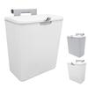 9L Kitchen Trash Can Wall Mounted with Lid Hanging Cabinet Door Trash Can for Kitchen Bathroom