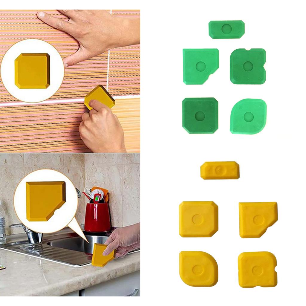 5 Pack Caulking Scraper Set for Bathroom Kitchen Floor Window Sink Joint Sealant Grout Finishing Tool