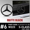 CQW1 Car Original Rear Label Badge Sticker Decoration Tail Logo Replacement Accessory For Mercedes-Benz W223 S500 S580 2021 2022 2023