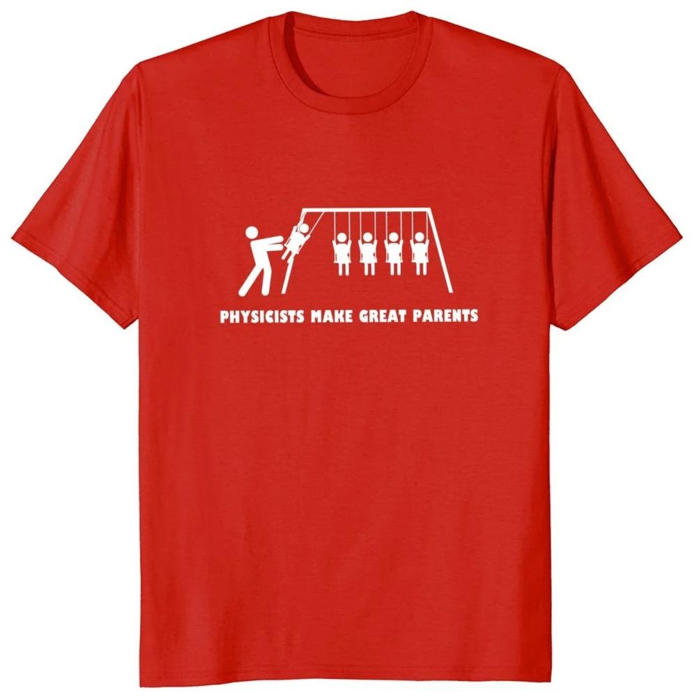 Унисекс футболка с круглым вырезом, повседневная летняя, европейский размер, Футболка «Физики — отличные родители», Забавные научные шутки, Гик харадзюку