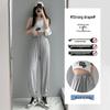 2025 Women's High-Waist Grey Modal Lantern Pants - Summer Thin, Plus Size, Cuffed Dance & Sports Wear
