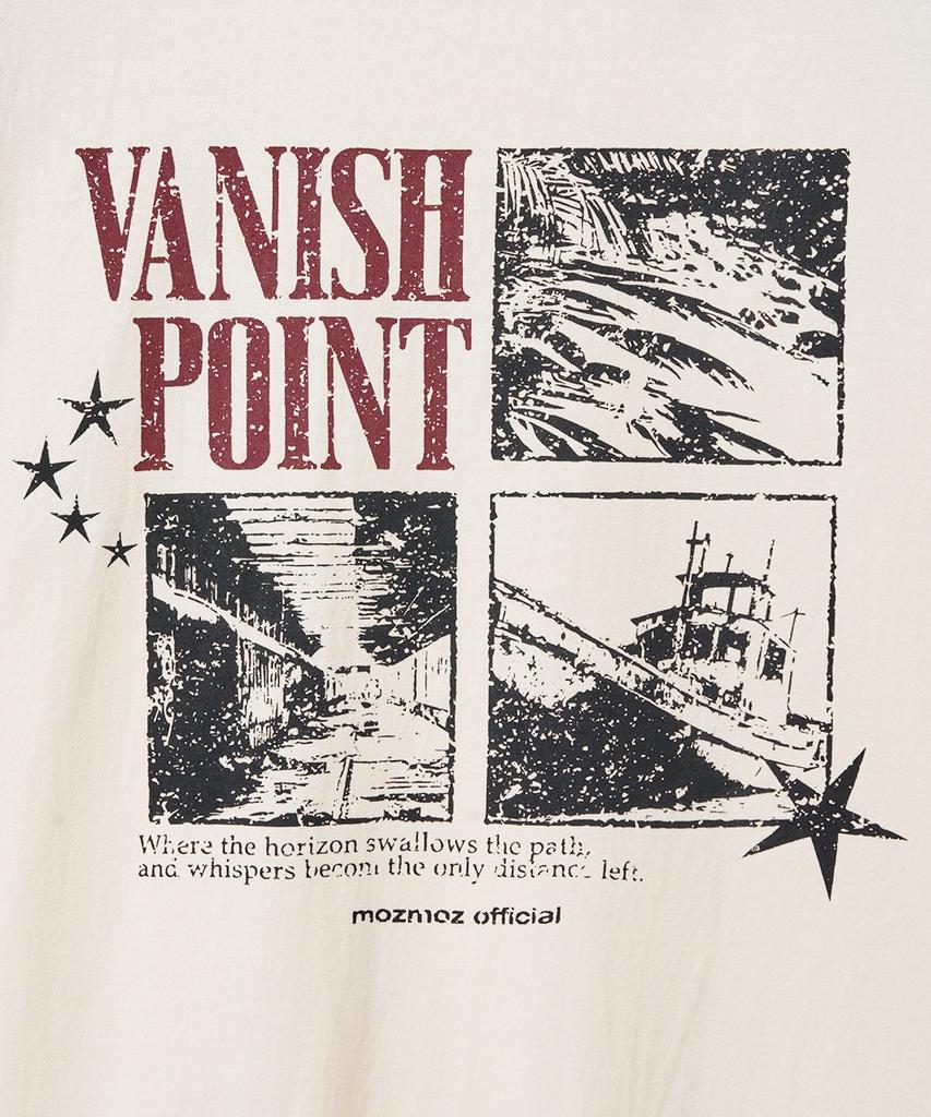 MOZMOZ Футболка с коротким рукавом и графическим принтом Raglan Vanishing Point Бордовый