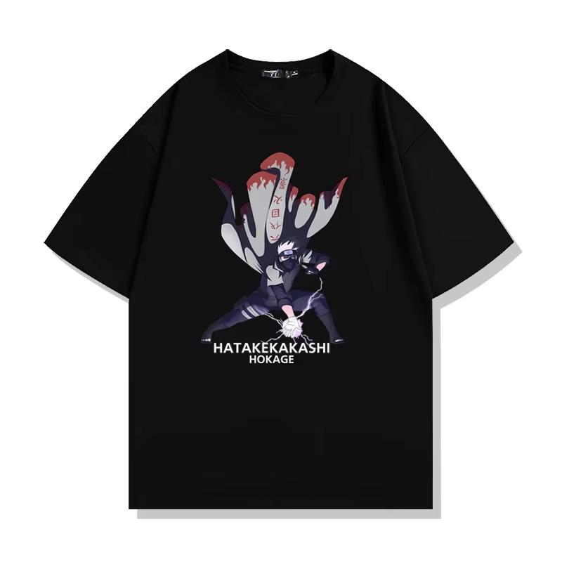 Naruto Peripheral Graphic Pure Cotton Printed Tshirt Unisex Summer Short Sleeve Fashion Tee 2026 Japanese Anime Streetwear Top
