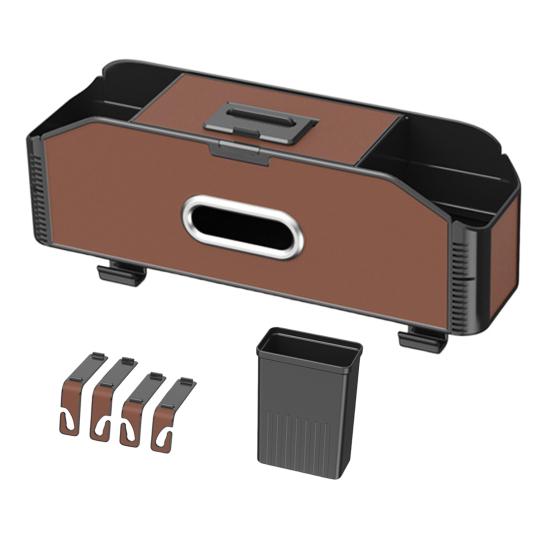 Органайзер на спинку сиденья автомобиля с 2 подстаканниками, крючками для коробок с салфетками, многокарманный дорожный органайзер для хранения вещей для детей