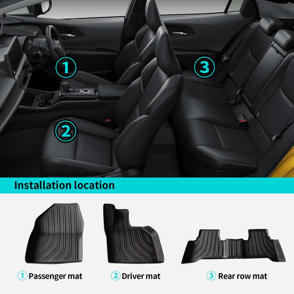 Для Toyota Prius 2023 2024 Автомобильные коврики Коврик в багажник TPE 3D Авто Защита Водонепроницаемые Аксессуары Черный