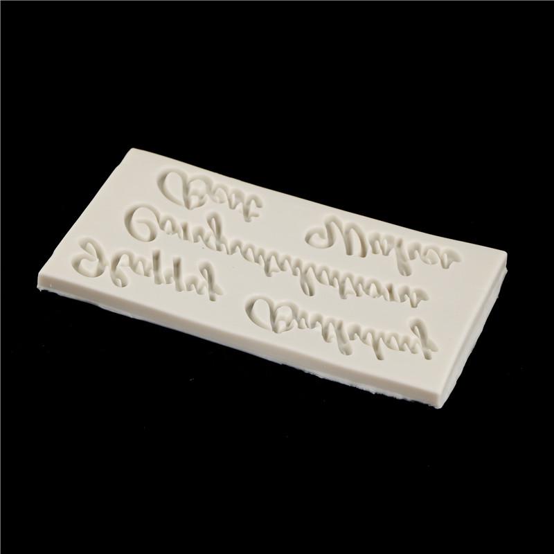 Благословенные буквы силиконовые формы для помадки инструменты для украшения торта форма для шоколада