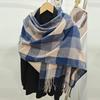 Thick Imitation Cashmere Shawl Windproof Shawl Wrap Casual Plaid Scarf  Gift