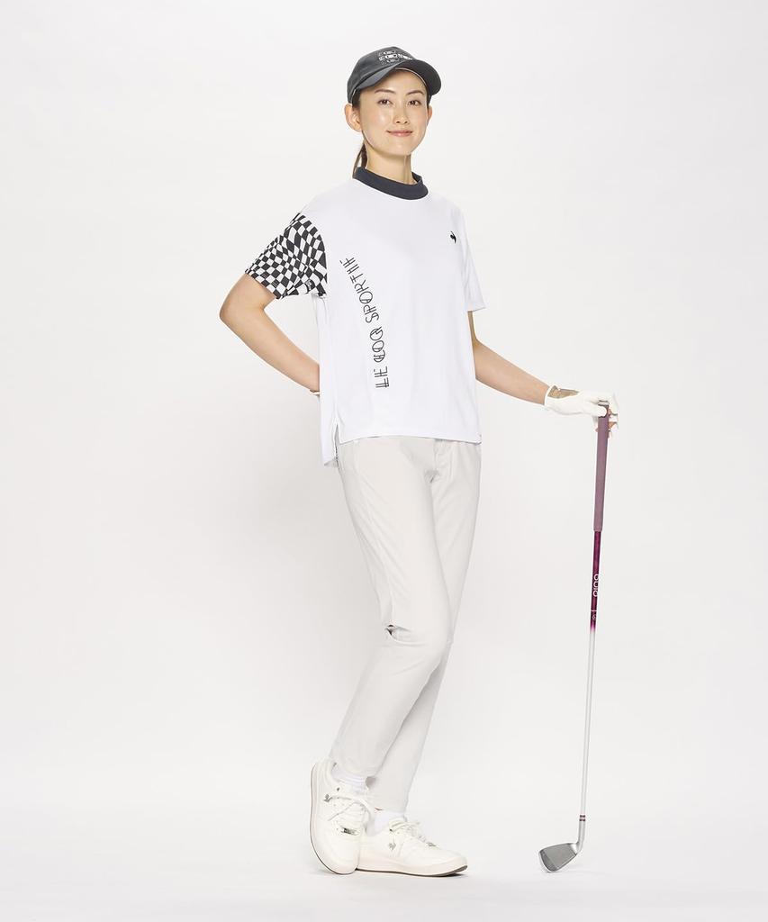 Coq Sportif Golf Quarter One Tuck Cool Cool Summer GY00 [Le Golf] Pants, Length, Nylon, Feel, Feel, Golf, LG5SLP52L, Women's, (Gray)