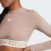 adidas Футболка Originals Neutral Court Graphic Tee для женщин, топы, розовые, коричневые IS5267