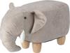 Fuji Boeki Animal Stool, Elephant Design, 51cm Wide X 24cm Deep X 27cm High, 80kg Weight Capacity, Ottoman, 16743, Gray