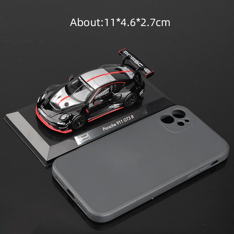 AKEZM1 Bburago 1:43 Porsche 911 GT3 R Alloy Race Car Model Racing Diecast Vehicles Toy