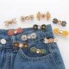 1 шт. пряжка для джинсов, застежка на талии, затягивающаяся кнопка на талии, съемные металлические булавки, регулируемая застежка на талии, декоративная пуговица, пряжка для ремня