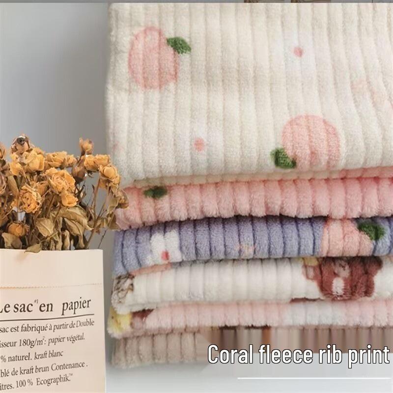 Женские пижамные брюки из кораллового флиса с принтом персика и медведя 2025 - Теплые, утолщенные, повседневная домашняя одежда для осени/зимы