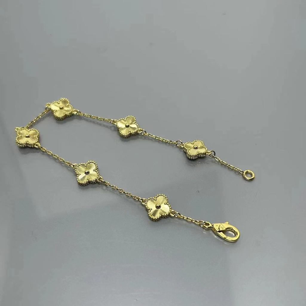 Высококачественный мини-браслет с четырёхлистным клевером из красного агата с шестью цветками, женский, знаменитость, элитный, женский браслет