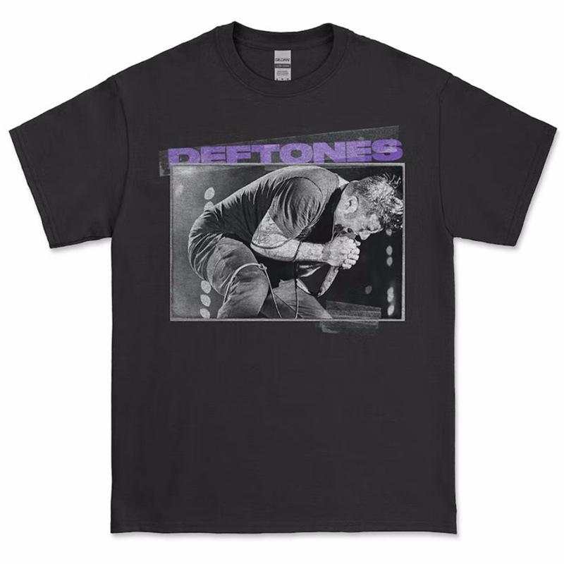 Хлопковая футболка с логотипом группы Deftones для мужчин и женщин