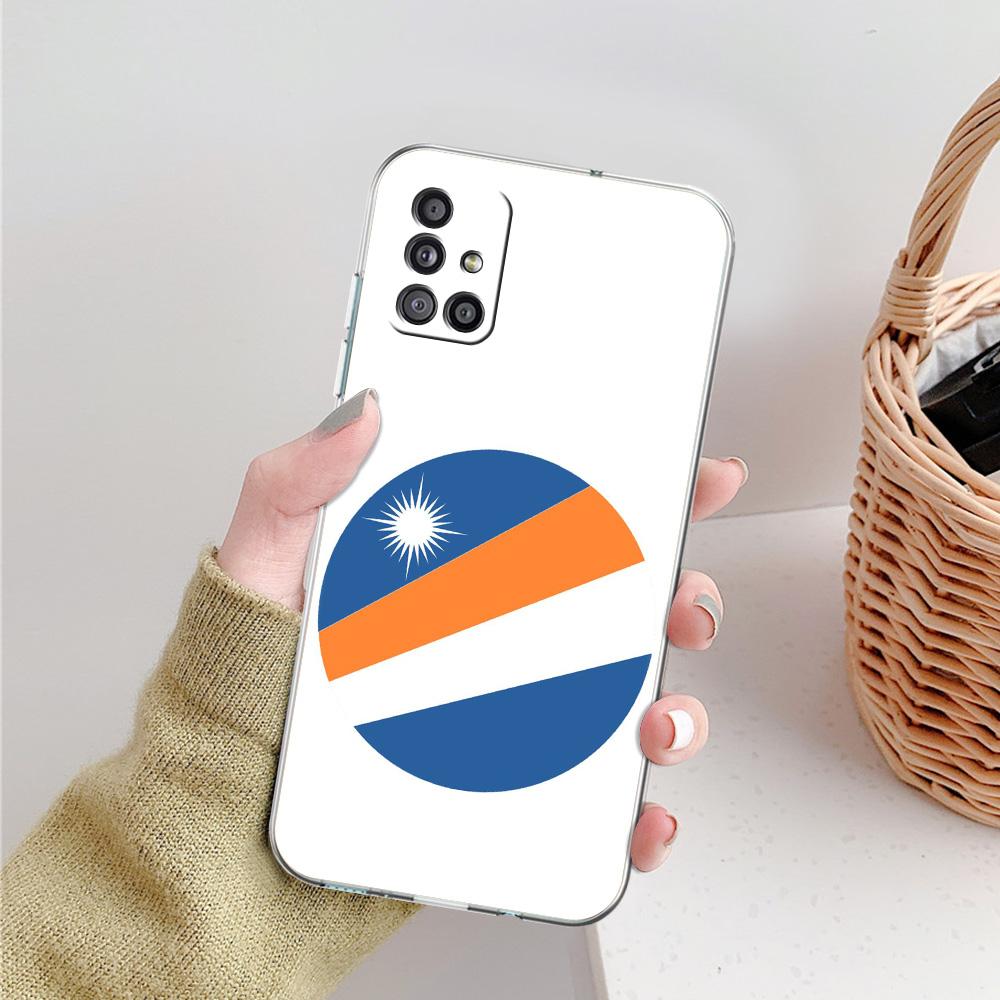 Чехол для телефона Samsung A15 A13 A35 A55 A51 A71 A41 A31 A21S A05 A17 A23 A25 A33 A53 A73 5G A07 4G Чехол Флаг Маршалловых Островов