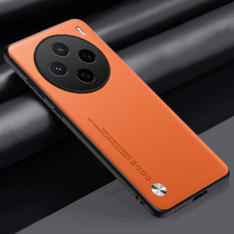 Простой чехол из искусственной кожи для VIVO X200s X200 Pro Mini X 200 Ultra Matte Cover Luxury Camera Protective Противоударный чехол с мягкой рамкой