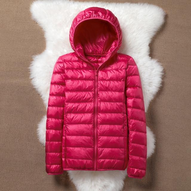 Down Jacket Women Coat Autumn Winter Jackets for Warm Quilted Parka Ladies and Light Female Ultralight Hooded