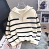 Casual Sweater Women Zipper Turtleneck Striped Pull Femme Thicked Casual Sueter 2022 Ropa Mujer Knit Oversized Cardigan Coat
