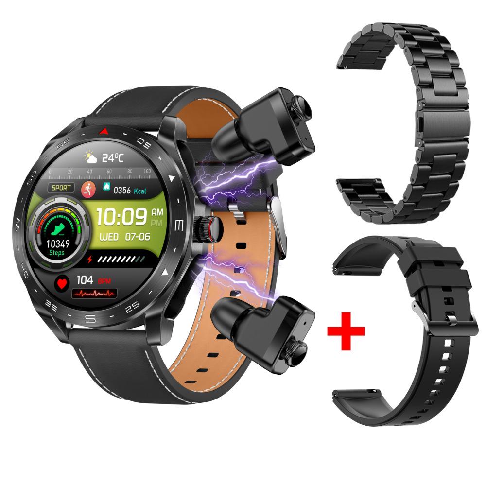 Умные часы с Bluetooth-наушниками TWS, 1,52-дюймовый IPS-экран, функция пробуждения, двойной вызов, голосовой помощник AI T95