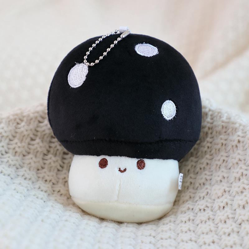 Cute Japanese Style Mushroom Plush Toy Keychain Bag Charm Cartoon Doll Stuffed Animal Pendant Gift
